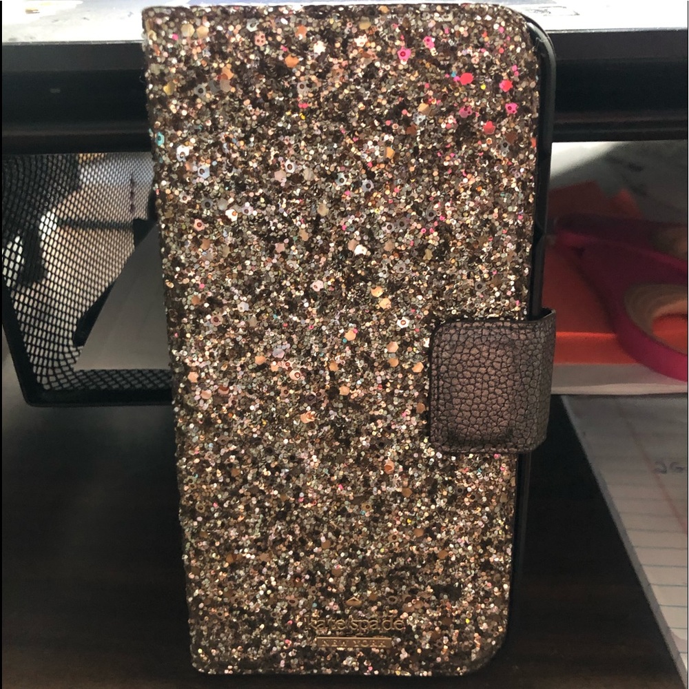 Kate Spade iPhone  8 plus black phone case wallet